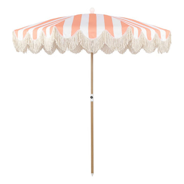 Mariner 6.5 ft. Classic Cottage Fringe Tassel Market Beach Umbrella